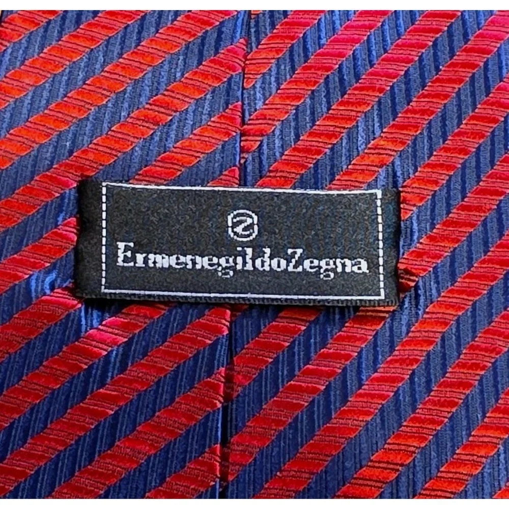 Ermenegildo Zegna Silk Jacquard Rep Stripe Wide 4